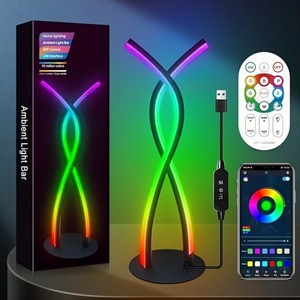 Ambient Night Light RGB IC LED Light Music Sound Control Pickup Rhythm Lamp APP Remote Control for Bedroom Esports TV Decoration