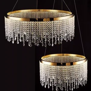 Living Room Dining Room Bedroom Villa Staircase Round Tree Branch Chandelier Led Custom Crystal Branch Chandelier