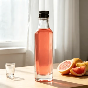 50ml Square Transparent Small Whiskey Wine Drinking Bottles Spirit Glass Bottles