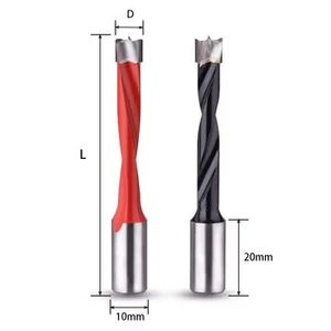 TOOLSWANG 10mm Shank Woodworking Center Drill Bit Alloy Hole Opener Router Bit Carbide Row Drill Head 70mm Length