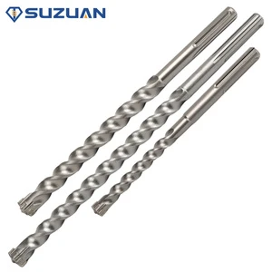 Steel Masonry Drill Bit Set 6 Cutting Edges Carbide Tipped SDS MAX Hammer Drill Bit for Stone Brick Concrete Straight Plastic