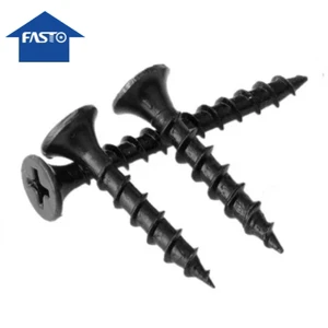 Drywall Black Gypsum Board Screw Self-Drilling Tapping Zinc Plating Finish Steel Metric M3.5 Coarse Thread CE Certified