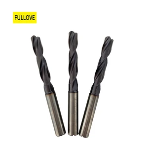 Tungsten Carbide Internal Coolant Twist Drill Bit Cutting 2-4 Flutes Straight Shank Spiral Drill For CNC Machine