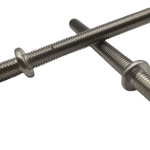 Custom M12 304 Stainless Steel Double Headed Bolts Threaded Rod Stud Bolts Insert Screws Factory Direct Wholesale