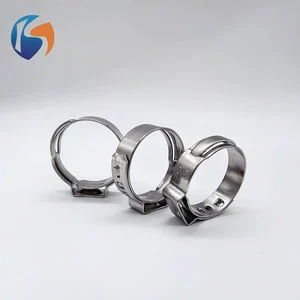 Single Ear Clamp Stainless Steel Crimp Hose Clip for Auto Cooling System