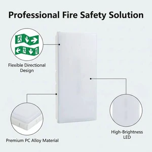 Wholesale LED Emergency Exit Sign Light Double Face Ceiling Hanging IP20 Rated 220V White 50000 Hours Lifespan Wire Indicator