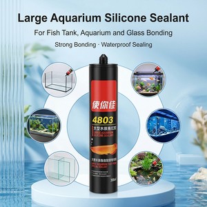 300ml Black Cartridge Aquarium Silicone Sealant for Large Fish Tank and Glass Joint Applications