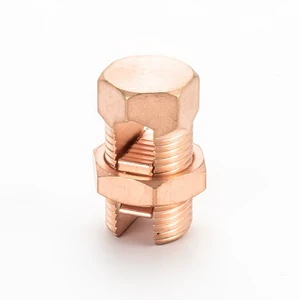 Customized Copper Bolt Clamps Are Metal Connector Fasteners for High-voltage Transmission Equipment in Photovoltaic Systems