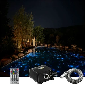 24W Colorful Led Fiber Optic Outdoor Lights Star Ceiling Dmx Illuminator Engine App Control Party Wedding Decoration