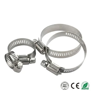 Oil Gas American Type Hose Clamp Full Stainless Steel 201 Adjustable Worm Drive Pipe Clip Heavy Duty Petroleum Fastener