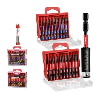 Geinxurn Industrial 2-Inch 50mm T7-T40 S2 Magnetic Impact Driver Drill Bit Set Phosphate Manganese Surface Treatment DIY ODM