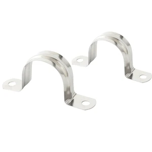 304 Stainless Steel Pipe Saddle Clamp, Corrosion Resistant U Type Pipe Clamp for Marine & Chemical Engineering