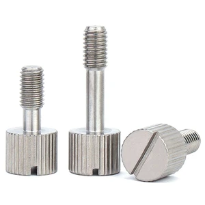 Stainless Steel/Steel/Carbon Steel Slotted Straight Knurled Thumb Screw Fastener