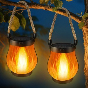 New Patent LED Solar Flame Garden Lamp New Waterproof Flickering Flame IP44 Effect Battery Power Supply Solar Garden Lights