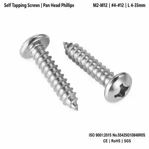 Phillips Pan Head Self Tapping Screws Cross Recessed Wood Sheet Metal Carbon Steel Zinc Plated