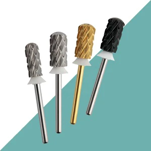 HYTOOS 5XC Safety Barrel Nail Drill Bits 3/32 Smooth Top Carbide Manicure Bit Remove Thick Gel Drills Accessories Supplier
