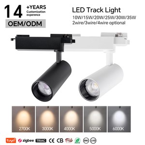 EU Standard Triac Dimmable LED COB Track Light Full Alloy 3-Wire Office Use Factory Custom Fixtures CE LVD EMC Track Lighting