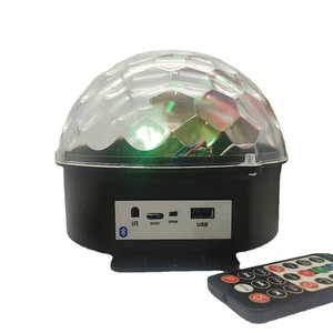 LED Disco Ball Lamp for MP3 & Voice Control Stage Light Crystal Magic Ball with Music & Voice Recognition Technology