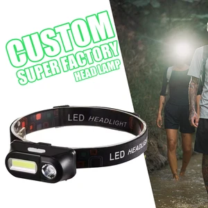 COB LED Headlight Headlamp Head Lamp Flashlight USB Rechargeable Torch Camping Hiking Night Fishing Light