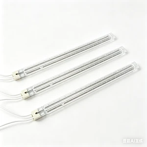 Carbon Fiber Infrared Lamp 1.2-1.4 Microns 300W-6000W 110V/220V/380V CRI 90 360 Beam Angle Glue Drying Curing CE Approved