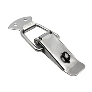 Stock J102 Ruilichuang Iron Cabinet Toolbox Spring Loaded Toggle Hasp Latch Lockable Nickel Plated Silver ISO9001 Certified