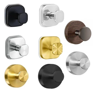 For Stainless Steel Square Suction Cup Hook Strong Vacuum Non-Drilling Wall Mount for Towel Coat Hat Kitchen Use