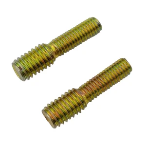 M8X1.25-M6X1-L30 Double-headed Bolt Screw Bugle Head Steel Zinc Finish Fine Thread Inch Measurement