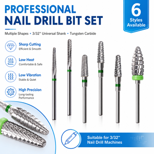 Yaqin Custom Logo OEM ODM 5 Shapes Tungsten Carbide Cross Cut Direction Rotation Efile Drill Bit