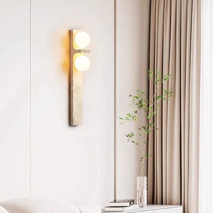 Wall Lamp for Bedroom Bed Corridor Designer Background Wall Decorative Glass Wall Lamp Nordic Modern Simple Yellow Cave Stone