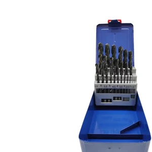M35 High Speed Steel HSS Twist Drill Bit Set 1-13mm Size Straight Hex Center Drill Bit Sturdy Foldaway Container Plastic Use