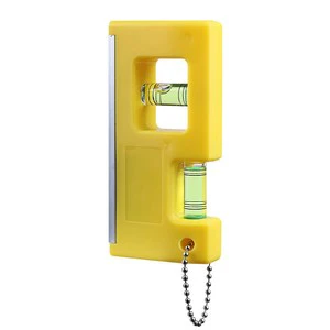 Mini Spirit Levels with Magnetic Base Small Pocket Bubble Measuring Levels Keychain Horizontal Vertical Leveler