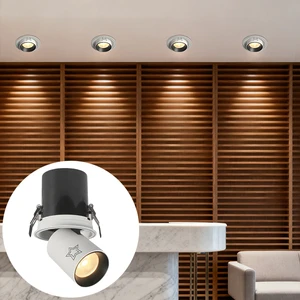 2025 New Dimmable Adjustable Angle 9W COB Recessed Downlight Ceiling Spot Light for Home Indoor Smart Modern Interior Lighting