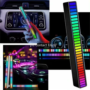 USB Rechargeable RGB Voice Control LED Music Level Light Pickup Lamp Music Lights Rhythm Lights