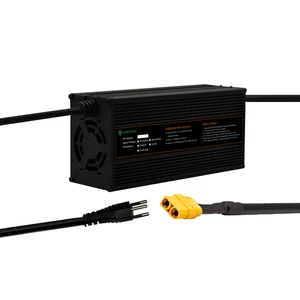 High Capacity 72V12A 87.6V LiFePO4 Battery Charger 54.6V 15A Lithium Aluminum Shell Charger for Electric Fickshaw