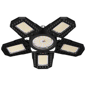 E27 Foldable LED Plant Grow Light, 5-Leaf Sunlight 4000K Adjustable Bulb For Greenhouse, Indoor Vegetables, Succulents