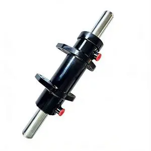 Jinan Yuanding Double Acting Hydraulic Steering Cylinder 635mm Overall Length Hard Chrome Plated Steel Piston Rod 16Mpa Pressure