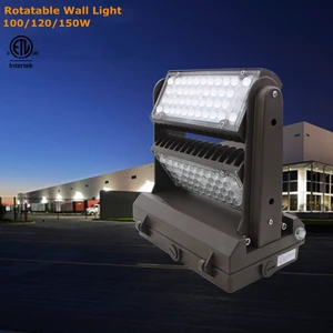 Dusk To Dawn Light Sensor Led Outdoor Wall Lights 120w Rotatable Led Wall Pack Light