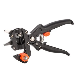2-in-1 Ergonomic Alloy Steel Right-Handed Grafting Pruning Shears Professional Garden Cutter for Fruit Trees Nursery Branches