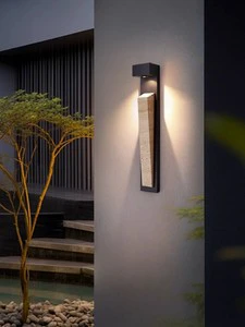 Outdoor Waterproof Warm White LED Stainless Steel Long Strip Wall Lamp for Courtyard Villa Gate Long Aisle