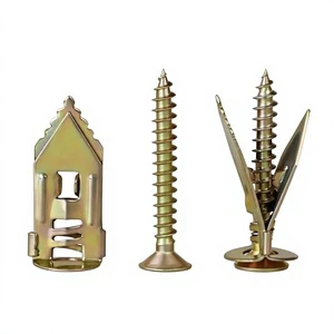 Drywall-specific Gecko-style Expansion Screws One-piece Hammer-drive Anchors; Aircraft-type for Hollow-wall Applications; Made