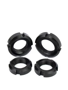 High-quality M12*1.25 Carbon Steel Standard Round Nuts with Three or Four Slotted Nuts