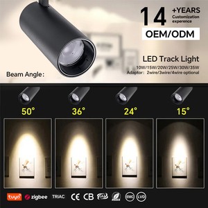 CCT Adjustable COB Track Light 30W Full Aluminum Factory Manufactured Custom Spotlight SAA RoHS Flicker Free Custom Track Lights