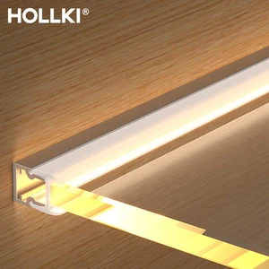 Modern Customizable Length DC12V Aluminum Ultra-Thin LED Plastic Sensor Shelf Light for Wardrobe Wine Cabinet Kitchen Cabinet