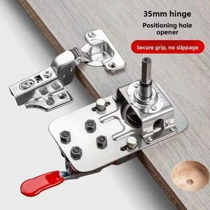 Hinge Hole-Drilling Guide Stop 35mm Woodworking Drill Bit Installation Positioning Jig Cabinet Door Hinge Punching Fixture China