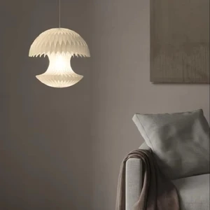 Geometric Origami Paper Lampshades Chandelier Ceiling Lamp Led Warm Yellow and White Creative Lamp Designer Pendant Light