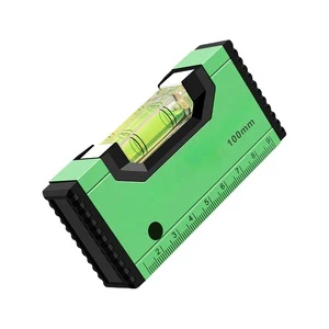100mm Mini Spirit Level Strong Magnetic Household High-precision Level Mini Multi-functional Aluminum Alloy Bubble Level