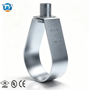 FM UL Fire Protection System Fire Sprinkler System Carbon Steel Pipe Clamps Electroplated Clevis Swivel Hanger