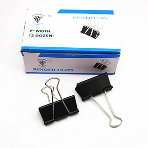 51mm Long Tail File Clip Metal Black Anti-Tail Dovetail Clamp Phoenix Style Stationery