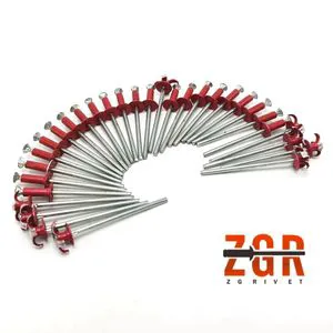 ZGR Peel Type Flower Shape Color Blind Rivets Aluminum / Steel Rosette Flower Peel Type Rivet