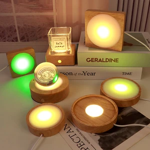 Bedroom Table Lamp InsLED Night Light Luminous Base Colorful Aromatherapy Lamp Round USB Switch Charging Table Lamp